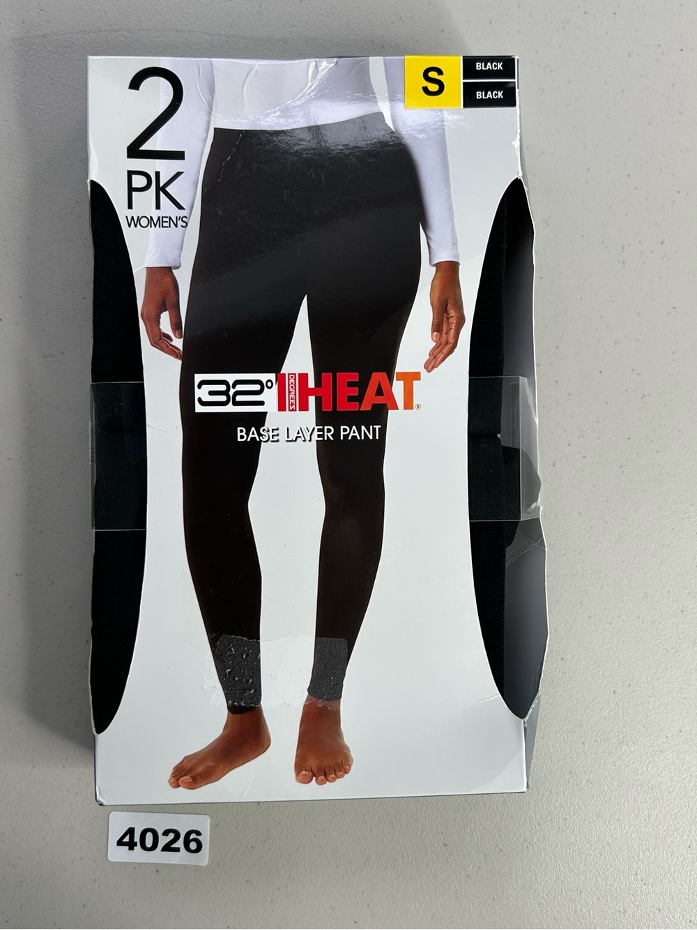 32 Degrees Heat Women's 2 Pack Base Layer Pants Black Size Small